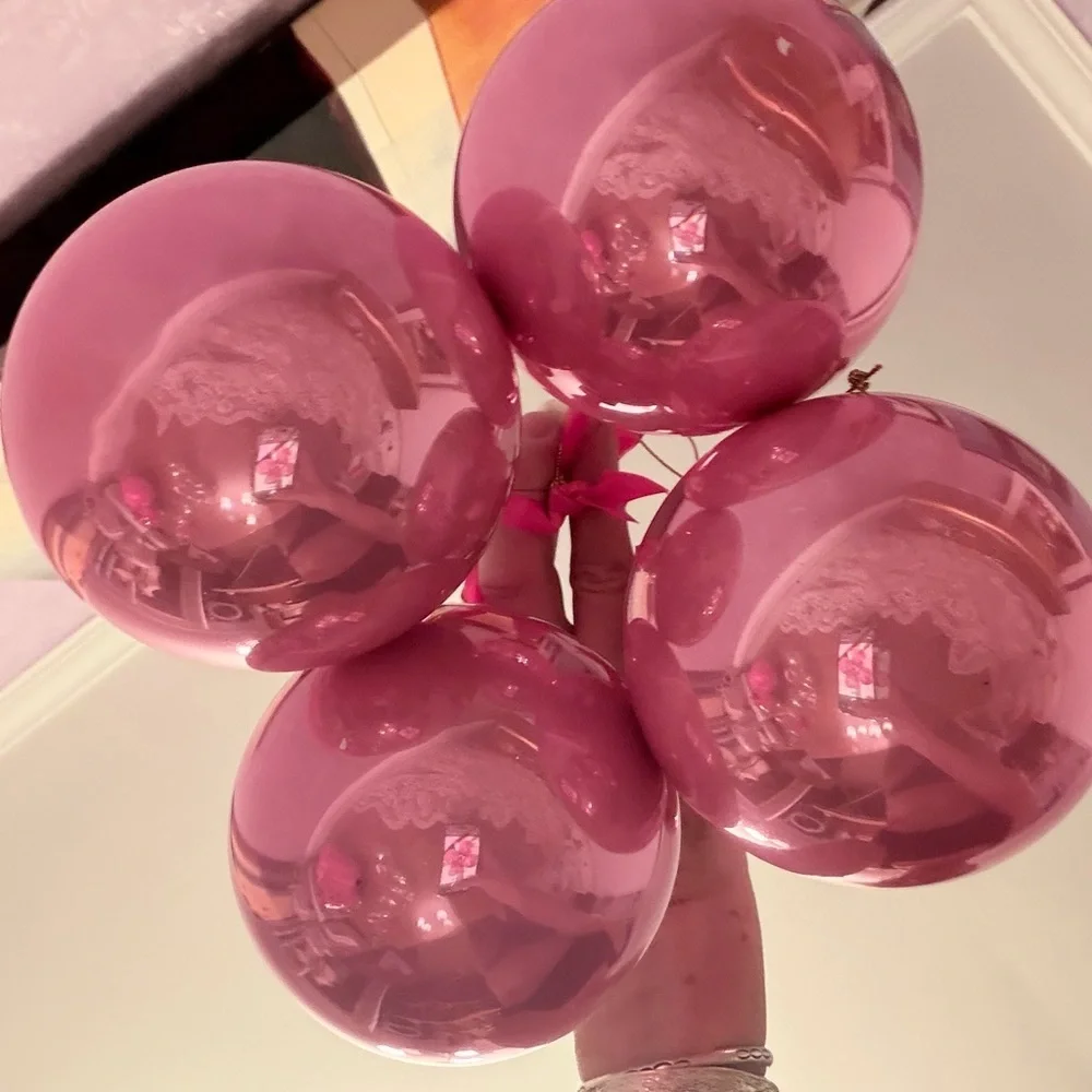More Pink from Tootsie’s closet!!bottom reallyVibrant Pink Holiday Ornaments  o